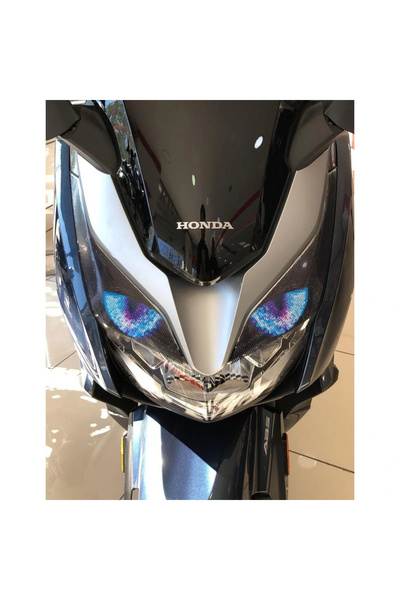 Genel Markalar Honda PCX Far Stiker+Far Kaşı 2018-2019-2020 Uyumlu Gri