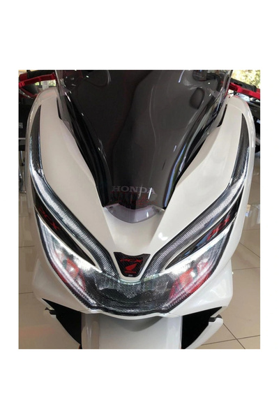 Genel Markalar Honda PCX Far Stiker+Far Kaşı 2018-2019-2020 Uyumlu Gri