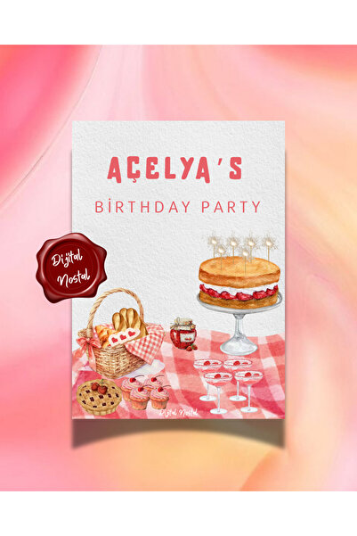 Dijital Nostal 10 Adet Happy Birthday Kişiye Özel Kart I Doğum Günü Kartı Etk...