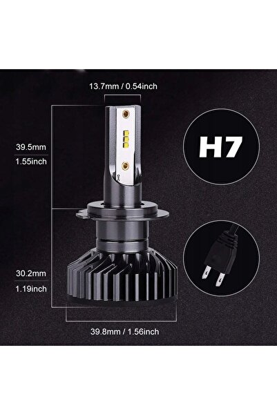 Reflection Vision Set 2 becuri LED H7 100W Canbus 12V 30000lm 6000K