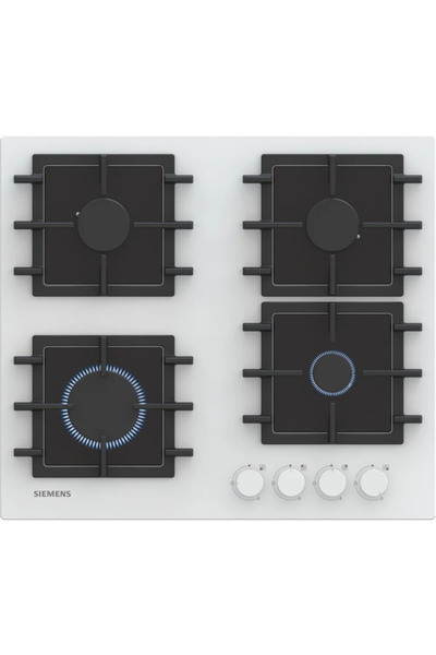 Siemens EN6B2NP40O iQ300 Gazlı Ocak 60 cm Sert cam, Beyaz