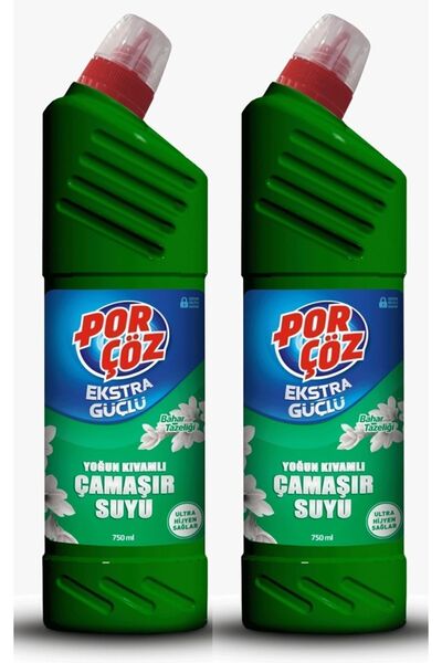 Porçöz 750 ml Çamaşır Suyu Bahar Tazeliği X2 Adet
