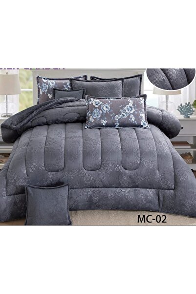 Roshen طقم مفرش 6 قطع نفرين شتوي حشوة وسط مخمل ناعم مع فرو سادة ذو وجهين خامة...