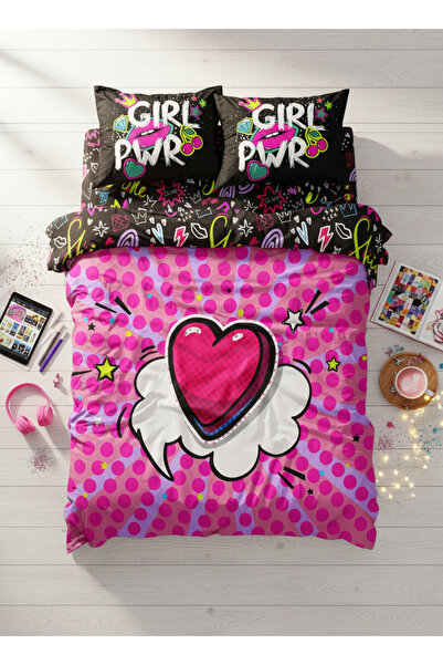 Helen George Girl Power Çift Kişilik Nevresim Takımı 200x220 Pamuk Polyester ...
