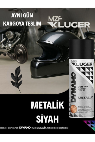 MZF Kluger Sprey Boya Metalik Siyah 400 ml