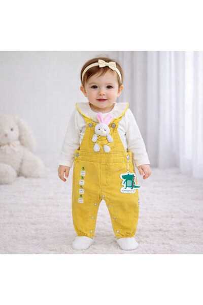 CROCODAYS Children's Baby Jeans (Jeans) Salopet with Rabbit Toy Badili (6/9/1...