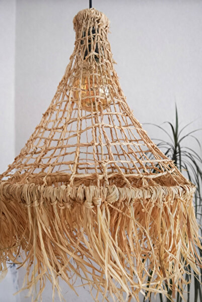 ERZAHOME El Yapımı Bohem Rafya Avize