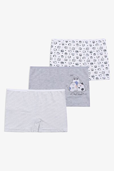 koza iç giyim Κοριτσίστικο μπόξερ 3 τεμαχίων με σχέδια