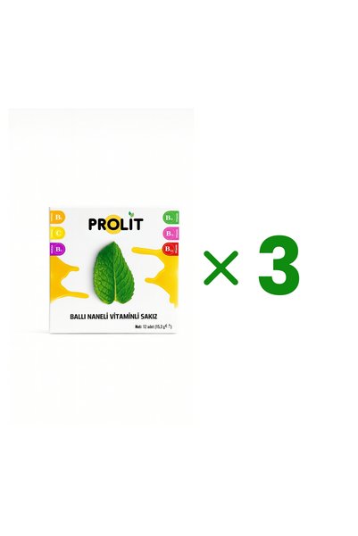 prolit Honeyed Mint – Functional Gum with Vitamin Support |   3-Piece Advantage Package