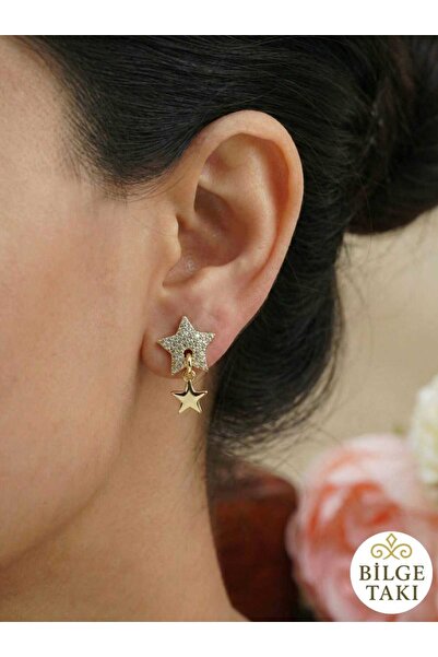 Bilge Takı Vip Zircon Stone Star Detailed Xuping Earrings, Stainless, Does No...