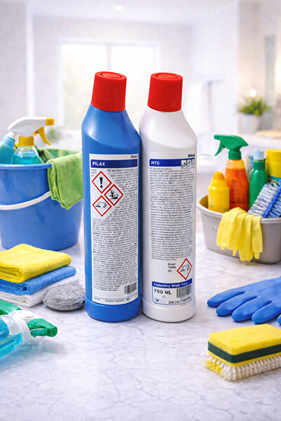 Ecolab Into Banyo ve Armatür Temizleyici 750 ml + Pilax Tuvalet Temizleyici 7...