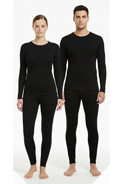 JAKC WAYS Unisex Cotton and Fleece-Lined Thermal Underwear Set (1 Set)