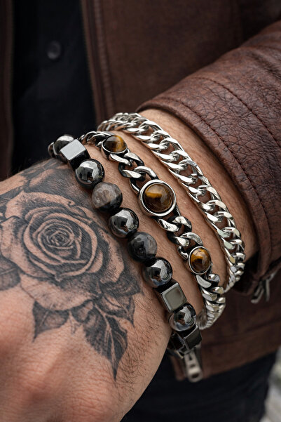 Bentini New Season 3-Piece Steel Men's Bracelet