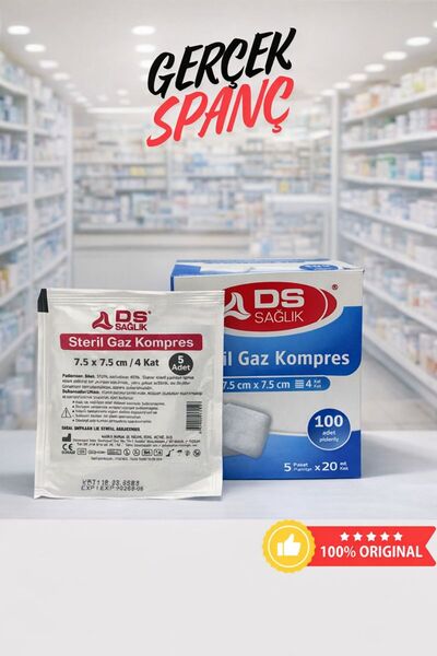 Damla Sağlık Kompres - Sterl SPANÇ - 7,5cmx7,5cm - 100 Lü Kutu