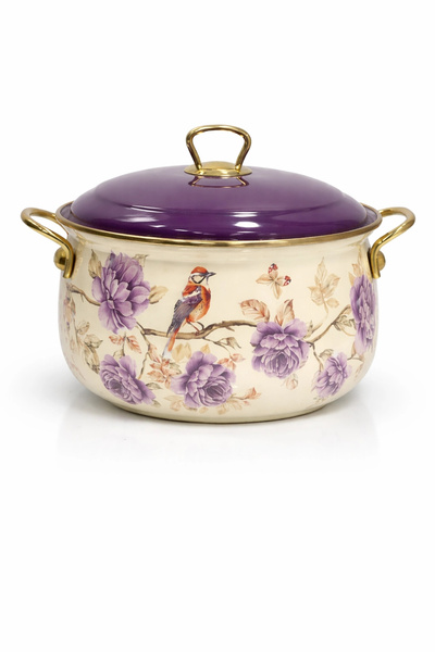 PR HOME Fiorella Deep Curved Enamel Pot 20 cm