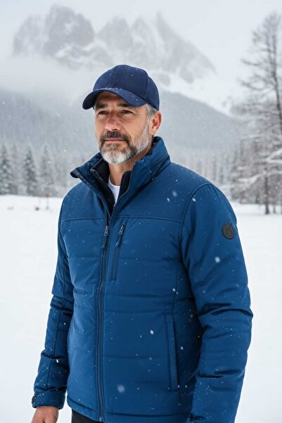 eleven market Kışlık Kalın Kaşe Erkek Şapka Lacivert Kaşe Kep