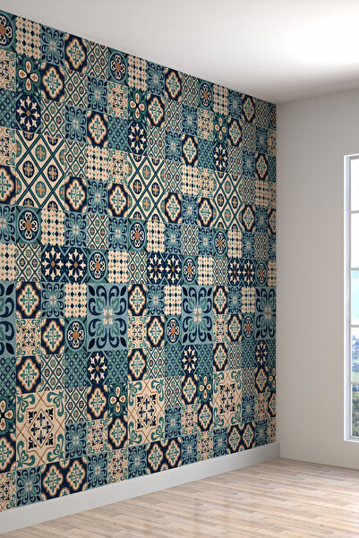 dreamwall Duvar Kağıdı Çini Desenli Silinebilir Sağlık Dostu Tekstil En X Boy