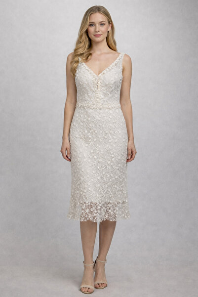 Saygın Rochie de seara de dama cu siret cu flori