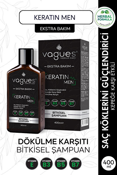 Vagues Premium Care Keratin Men Erkeklere Özel Kepek Karşıtı, Dökülme Karşıtı...