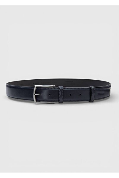 Ramsey Navy Blue Leather Belt