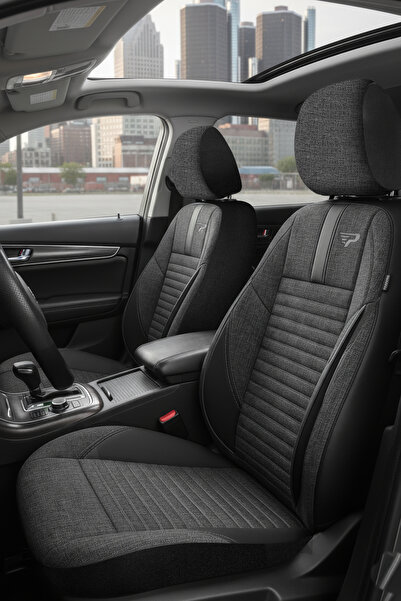 Panda Kılıf Panda Detroit Series Linen Fabric Car Seat Cover - Full Set