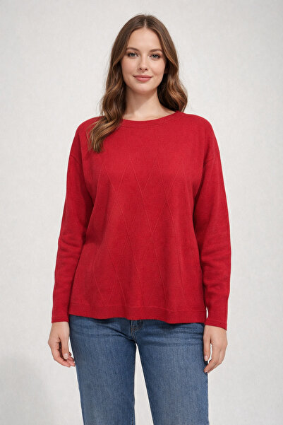 Desen Triko Pulover tricotat cu diamante pentru damă, cu gât turnu, în față, ...