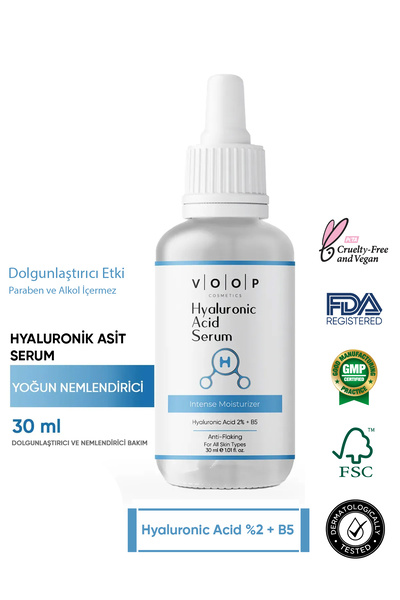 VOOP Hyaluronik Asit Serum B5 30 ml | Yoğun Nemlendirici Cilt Bakım Serumu