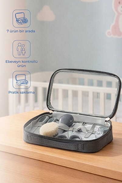 Babyjem Bebek Bakım Bakım Seti Gri 7 Parça