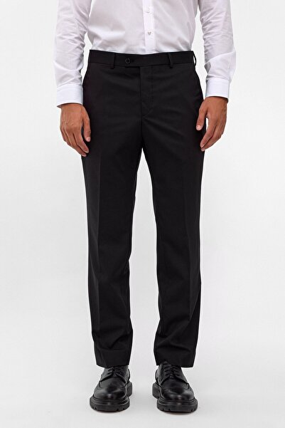 SÜVARİ Μαύρο ελαστικό άνετο παντελόνι ιππικού