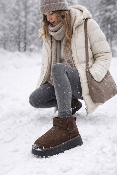Giydim Gidiyor Yora Süet Bot Kahverengi