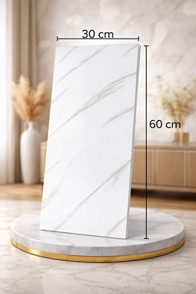 Genel Markalar Kendinden Yapışkanlı Esnek Köpük Beyaz Pvc Mermer Panel 60x30 ...