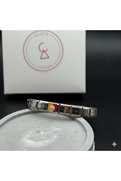 Alsem Sarı Kırmızı Cimbom Temalı Çelik Taraftar Bilekliği , Taraftar Bilekliği