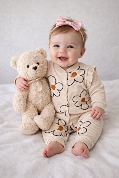 bebekyol ثوب فضفاض للفتيات الصغيرات مكون من 3 قطع مطبوع عليه زهور