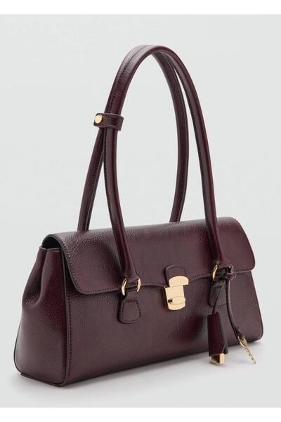 MANGO Woman City kapaklı omuz çantası