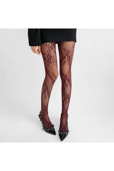 bodyIVY Dantel Dokulu SENİN TARZIN-Bordo