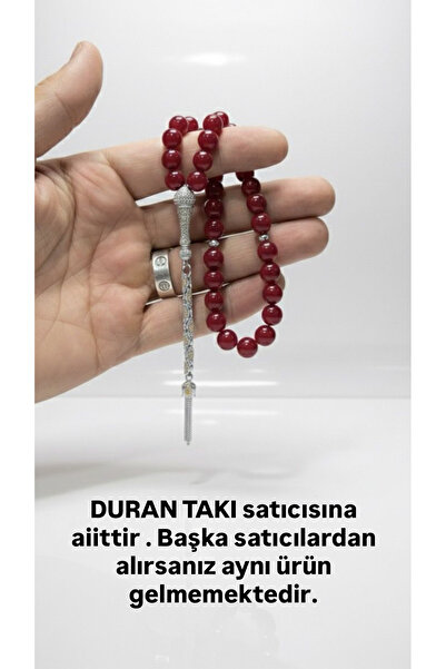 DURAN TAKI TASARIM Yakut Taşlı Gümüş Tesbih