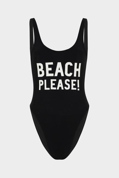 Açelya Okcu Beach Please!Slogan Push Up Μαγιό