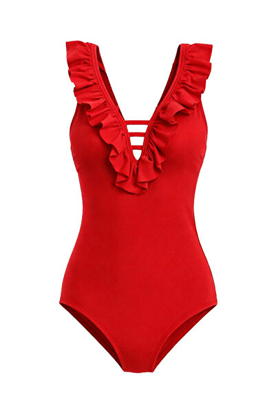 CUPSEA Women's Ruffled Front Swimsuit