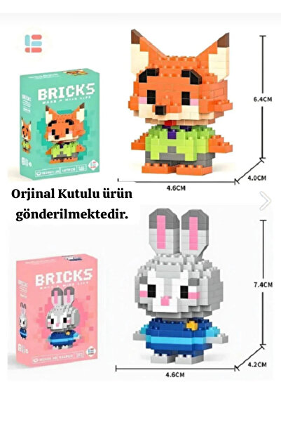 Genel Markalar Judy Ve Nick İkili Set Mini Yapı Oyuncakları..