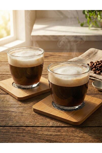 Vivien Home 4parça 2kişilik Isıya Dayanıklı 400 ml Borosilikat Cam bardak ve ...