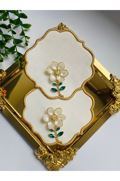 ELÇİÇEK HOME Presentation Napkin, Cocktail Napkin, Coffee Side Presentation N...