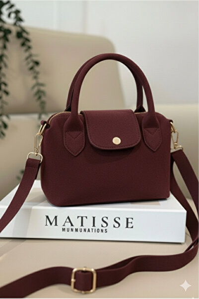 Madame Bordo Minİ Nubuk Kadın Çapraz Askılı Çanta 24x15 CM