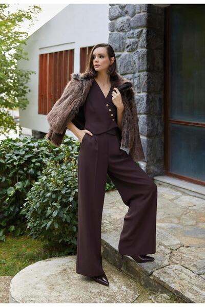 EXPLOSION Yelek Görünümlü Gold Düğmeli Tulum