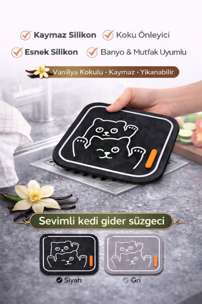 Hayveys Kokulu Silikon Kötü Koku Önleyici Mat Gider Banyo,Mutfak Ve Balkon La...
