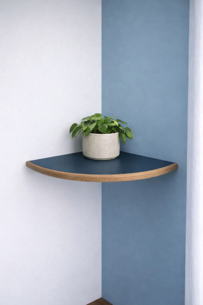 iDekor Single Wall Shelf Set (25 cm) – Stylish Corner Shelf for Hallways and ...