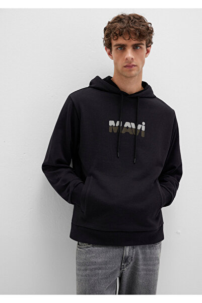 Mavi Logo Baskılı Siyah Sweatshirt 0S10395-900