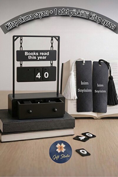 Gift Studio Kitap Okuma Sayacı - Kitaplık Aksesuar - Kitap Okuma Motivasyon