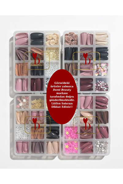 Dami Beauty 96'lı Profesyonel Tırnak Süsleme ve Takma Tırnak Seti | Karma Cha...