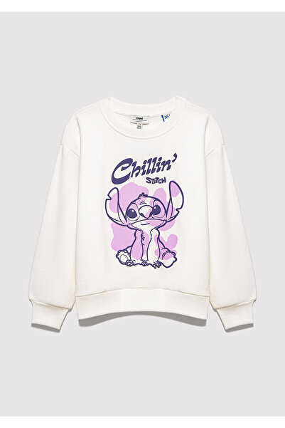 Mavi Stitch Baskılı Ekru Sweatshirt 7S10168-70057