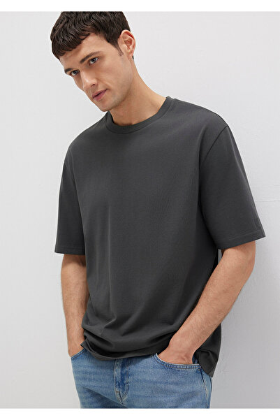 Mavi Tricou de bază antracit cu mâneci cu logo, cu croială lejeră 0611924 -70092